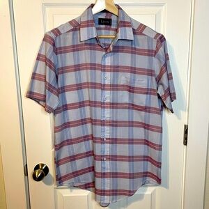 VTG Levi’s short sleeve button down plaid shirt sz L